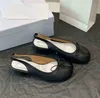 designer heels heels shoes woman designer slingback heels womens low heel black white cutwuts buckle ballet flats Genuine leather material designer sandals slides