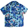 Mäns casual skjortor 2024 sommar kapital kort ärm japansk mode hawaiian siden blommor tryck retro topp för män och kvinnor