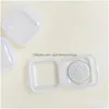 Boîtes de rangement Bacs Carré Vide Mini Conteneurs de stockage en plastique transparent Boîte avec couvercles Petites boîtes Bijoux Bouchons d'oreilles Zwl707 Accueil Gar Dhyfj