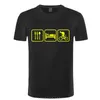 Herren-T-Shirts „Eat Sleep Bicycling“-T-Shirts, lustige Radsport-Enthusiasten, Fahrrad-Shirt, Sommermode, Druck, lässige Baumwolle