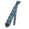 Bow Ties Watercolor Tiger Tie Jungle Leaves Print 8CM Pattern Neck Accessories Office For Men Shirt Cravat