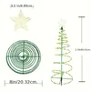 1 Stück LED-Weihnachtsbaum-Außen-Solar-Bodenstecker-Lichter, wasserdichte Weihnachts-Innenhof-Lichter, Neujahrsferien, Outdoor-Garten-Dekoration, Rasenlicht