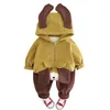 Clothing Sets Autumn Winter Children Boys 2PCS Clothes Set Cartoon Dog Hooded Tops Cotton Fleece Solid Pants Baby Boys Outfits Infant Boys Set 231019