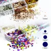 Nail Art Decorations Circle Dot Glitter Sequins Nail Art Decoration Mix Color Round Flakes Designs for DIY Nail Polish Confetti Manicure Accessories 231019