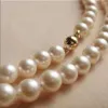 14K Solid Gold Cl 8-9mm White Akoya Pearl Necklace 18 296J