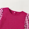 Kledingsets Babymeisjes Rokset Peuter Plaid Sweatshirt met lange mouwen, ronde hals en mini-outfits Kinderfeestpakken