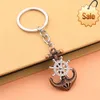 Porte-clés ancre Vintage, boussole pivotante, pendentif de sac pour hommes, porte-clés de voiture, bateau Pirate, accessoires classiques