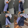 Saias estilo coreano saia plissada maxi longo para mulheres preto e azul listrado cintura alta japonês irregular jupe faldas rs1045