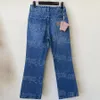 Designer Women Denim Pants Jeans Trousers Luxury Woman Flared Nine Quarter Trouser Casual Trendy Jean Pants Size 25 26 28 28 29 30