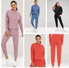 LU-3394 New Yoga Suit Autumn and Winter Sports Shirt Fitness Outdoor Loose Running Pants Casual Sports Pants