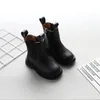 Bot Boyut 21-30 Çocuk Bahar Kış Chelsea Ayakkabı Kalın Alt Su Geçirmez Beyaz Pamuk Botları İngiliz Stil Kızlar Toddler Kısa Botlar 231018