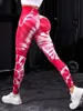 Damens leggings slipsfärgade sömlösa kvinnor för gymnastikbyxor Push Up Workout Sports High midje Tights Ladies Fitness Clothing 231018