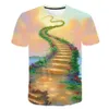 Herrt-shirts T-shirt 2021 Summer Flower Floral 3D Print Printed Fashion Street Trend All-Match Style1749