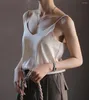 Kobiety szykowne Camisoletees seksowne głębokie pasek w szyku w dekolcie Korea stylowa modna elegancka elegancka podstawowa bielizna oryginalna konstrukcja tops camis c4895