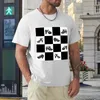 Polo da uomo Fluevog BW T-shirt con motivo a scacchi Camicie T-shirt grafiche Abbigliamento estetico T For Men Pack