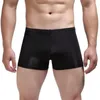 Unterhosen Herren Unterwäsche Stretch Boxer Kurze Eisseide Low Rise Shorts Atmungsaktive Badehose BuLifting Höschen