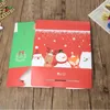 Emballage cadeau 12 pièces Claus Bonhomme de neige Candy Cookie Sac à main de Noël Boîte-cadeau pour la fête DIY Papercard Sac d'emballage Grande boîte de paquet de Noël 231019