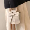 Evening Bags Sweet Girls' Shoulder Bag Women's Bow Tie Bucket Fashion Crossbody Pack 2023 Female Round Wooden Handle Mini Gift Handbag