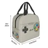Ice Packs/Isothermic Bags Retro Video Game Turbo Controller Portable Lunch Boxes Multifunction Gamer Lover Cooler Thermal Food Isolated Lunch Bag Kids 231019