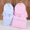 Ice Packs/Isothermic Bags Lunch Bag Ruffle Plaid Isolerad kylare Box Kid Child School Thermal Food Tote Water Proof Leakproof Portable Återanvändbar 231019