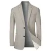 Mäns kostymer 2023 Spring och Autumn Middle Young Business Casual Suit Thin Dad Single Piece Top Coat Mens Blazer Incerun