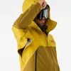 Arcterys Veste Beta Ar Apparel Manteau en coton coupe-vent et imperméable pour homme Rush Gore-tex Pro Hard Shell Ski Charge Oracle/daze/jaune Marron XL