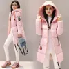Women's Down Parkas Winter Warm Midlength Windbreak Hooded Parka Print Cotton Coats Korean Fashion Overcoat Casual Snow Casaco Puffer Jacket 231018