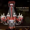 Chandeliers BROTHER European Style Crystal Pendent Lamp Red Candle Living Room Restaurant Villa Staircase Duplex Building Chandelier