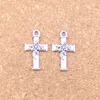 171 pièces Antique argent Bronze plaqué croix fleur pendentif à breloques collier à faire soi-même Bracelet résultats 20 11mm2631
