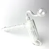 18mm feminino cachimbo de vidro martelo queimador de óleo bong com 6 braço filtro tubo grosso pirex claro borbulhador tubos de água mini queimadores tubulação bongs dksmp