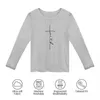 Women's Polos Faith Cross Long Sleeve T-Shirts Customized T Shirts Blank Hippie Clothes Black For Women