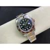 Rolaxs 럭셔리 남자 시계 로즈 골드 세라믹 고품질 GMT 자동 손목 시계 40mm 남성 시계 904L 스테인리스 베젤 사파이어 야간 비전