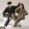 Vêtements de nuit pour hommes Couple Pyjamas Ensemble Femmes Hommes Épaissir Pyjamas Hiver Chaud Kimono Coréen Lâche Amants Homewear Pijama Costume Pyjama Homme