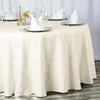 Tkanina stołowa okrągła obrus biały plastik bez ściegu materiał elegancki na Boże Narodzenie urodziny przyjęcie el dekoracja