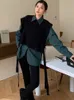 Kamizel Swetera Swetera kobiet unikalne nieregularne po bokach japoński solidny swobodny luźne leniwe ins delikatny temperament kobiecy 231018