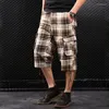 Shorts pour hommes en plein air cargo coton camouflage poche à carreaux armée mode mâle bermuda