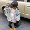 Jacken Baby Mädchen Denim Jacke 2023 Kinder Lamm Wolle Winter Kleidung Warme Faux Pelzmantel Einfarbig Kinder Outwear 2 3 4 5 6 7 8 jahre