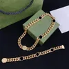 New luxury designer necklace mens chains choker for unisex letter necklaces bracelet 18k gold plated supply charm fashion punk jew3006