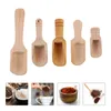 Spoons Wooden Scoop Bath Salt Teaspoon Natural Scoops For Home Kitchen 10Pcs