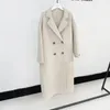 Womens Wool Blends Autumn 100% Coats Drouble Breasted Loose Style Stright Elegant Woolen Cashmere Coat Veste Femme Tops Abrigo Mujer 231018