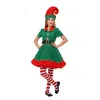 Платья для девочек, детские рождественские костюмы косплея Санта-Клауса для мальчиков и девочек, карнавальный наряд для малышей, костюм, платье, комплект праздничной одежды для праздников, 231019
