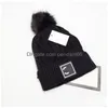 Luxurys Designer Lettre Bonnet Bonnet Bonnet avec boule de laine hiver extensible fort cachemire Mticolor Casual Outdoor Warm Fashion Drop Del