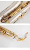 Tenor Saksofon T-902 B Flat Tune Brass Musical Instruments Nickel Srebrny Body Klucz Sax z akcesoriami obudowy