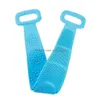 Brosses de bain Éponges Épurateurs Accueil Magic Sile Brosses Serviettes Frotter le dos Boue Peeling Corps Mas Douche Épurateur étendu Peau Cle Dhe7I