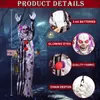 Andra evenemangsfestleveranser Halloween Animatronic Hanging Decoration Animated Talking Scary Clown With Chain Red Eyes Sound Touch Activated Electric Horror 231019