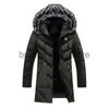 Men's Down Parkas Hommes épais polaire hiver veste mode fourrure à capuche chaud Cooton Parka mâle solide coton vêtements d'extérieur manteaux coupe-vent grande taille 6XL J231019