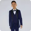 남자 양복 커스텀 그레이 베이비 소년 의상 소년 2023 어린이 블레이저스 슈트 블랙 숄 라펠 형식 웨딩웨어 웨딩 아동 의류