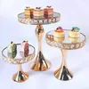 Bakeware Tools Cake Stand Dessert Cupcake Pastry Candy Display Plate For Wedding Event Födelsedagsfest Rund Metall Pedestal Holder