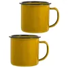 Wine Glasses 2 Pcs Tea Drinking Cup Colored Retro Home Enamel Chinese Water Mug Old Fashioned Vintage