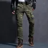 Herrbyxor 2021 Casual Men Militär taktisk pantalon kamouflage homme smal fit last homber modis svart uomo byxor male231s